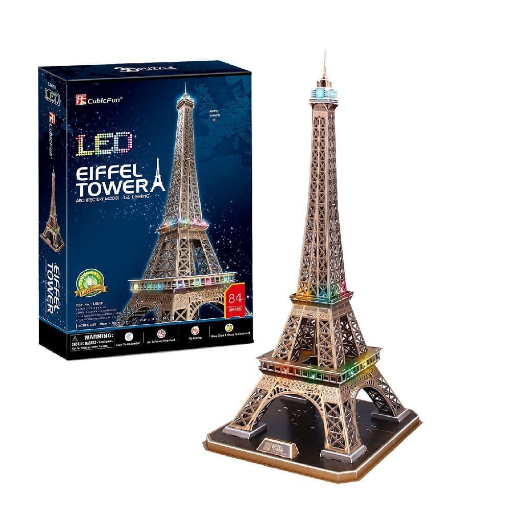 CubicFun 3D Пъзел с LED светлини EIFFEL TOWER L091h