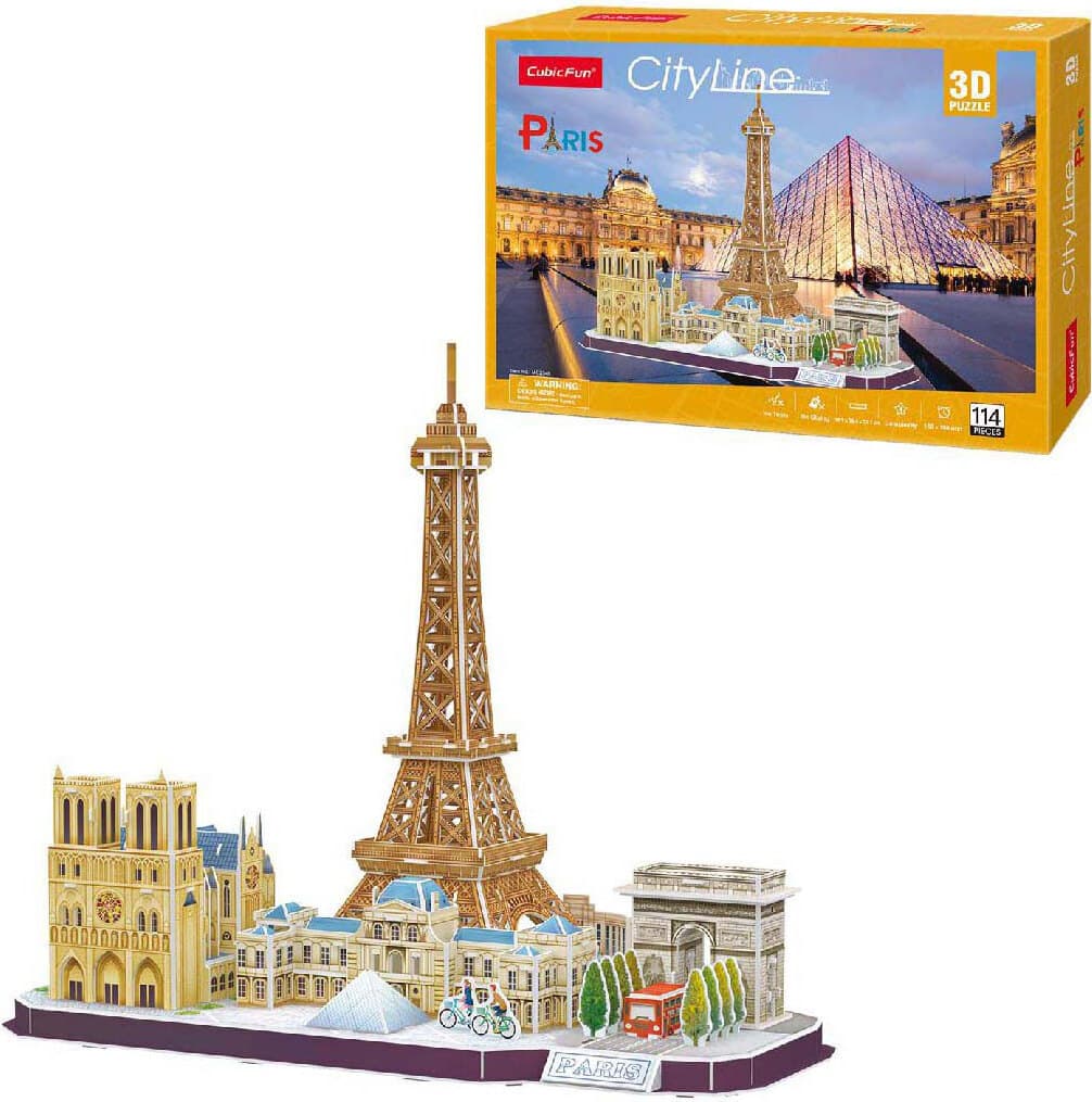 CubicFun 3D Пъзел CITY Line PARIS