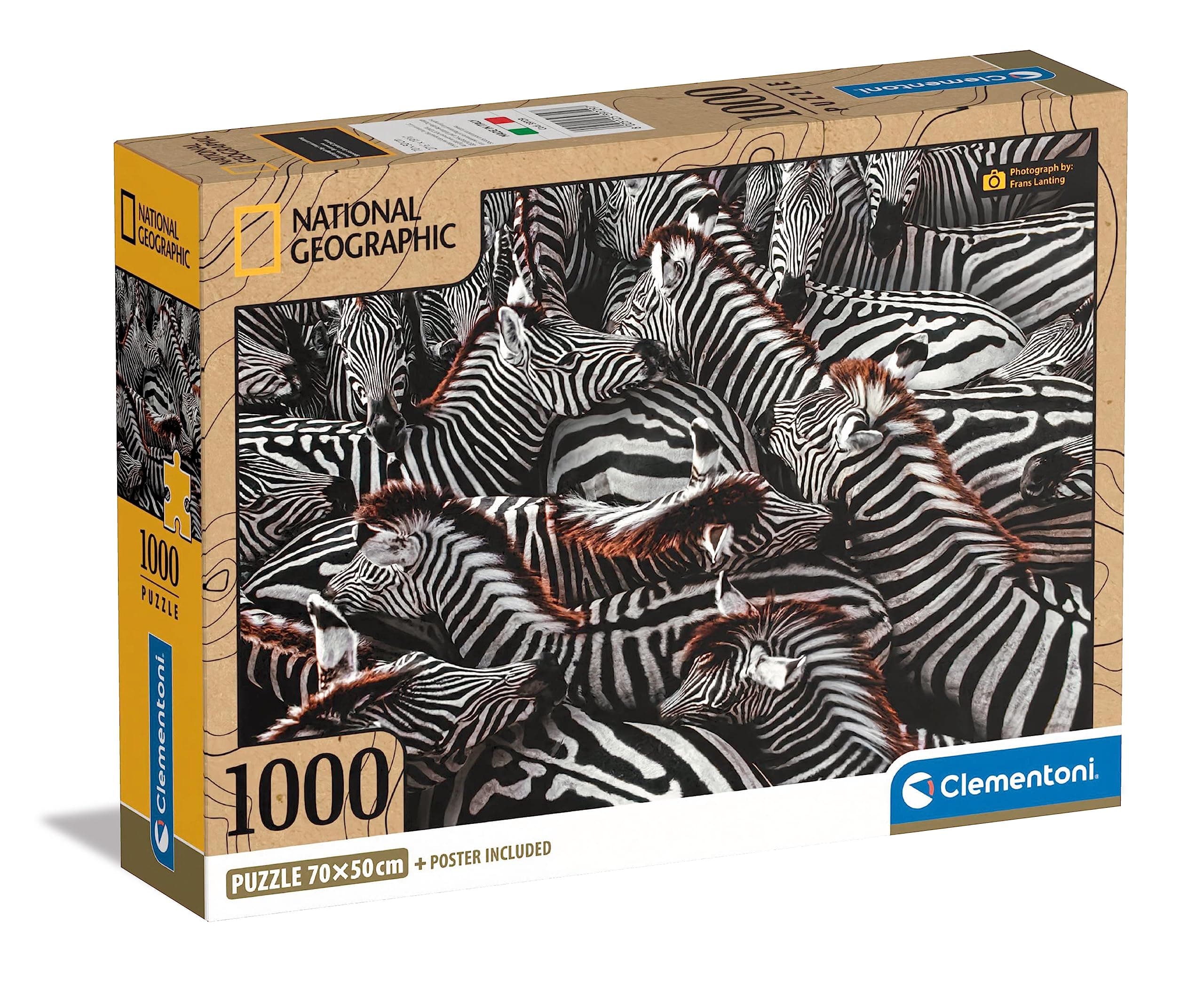 CLEMENTONI 1000ч. Пъзел National Geographic Zebra
