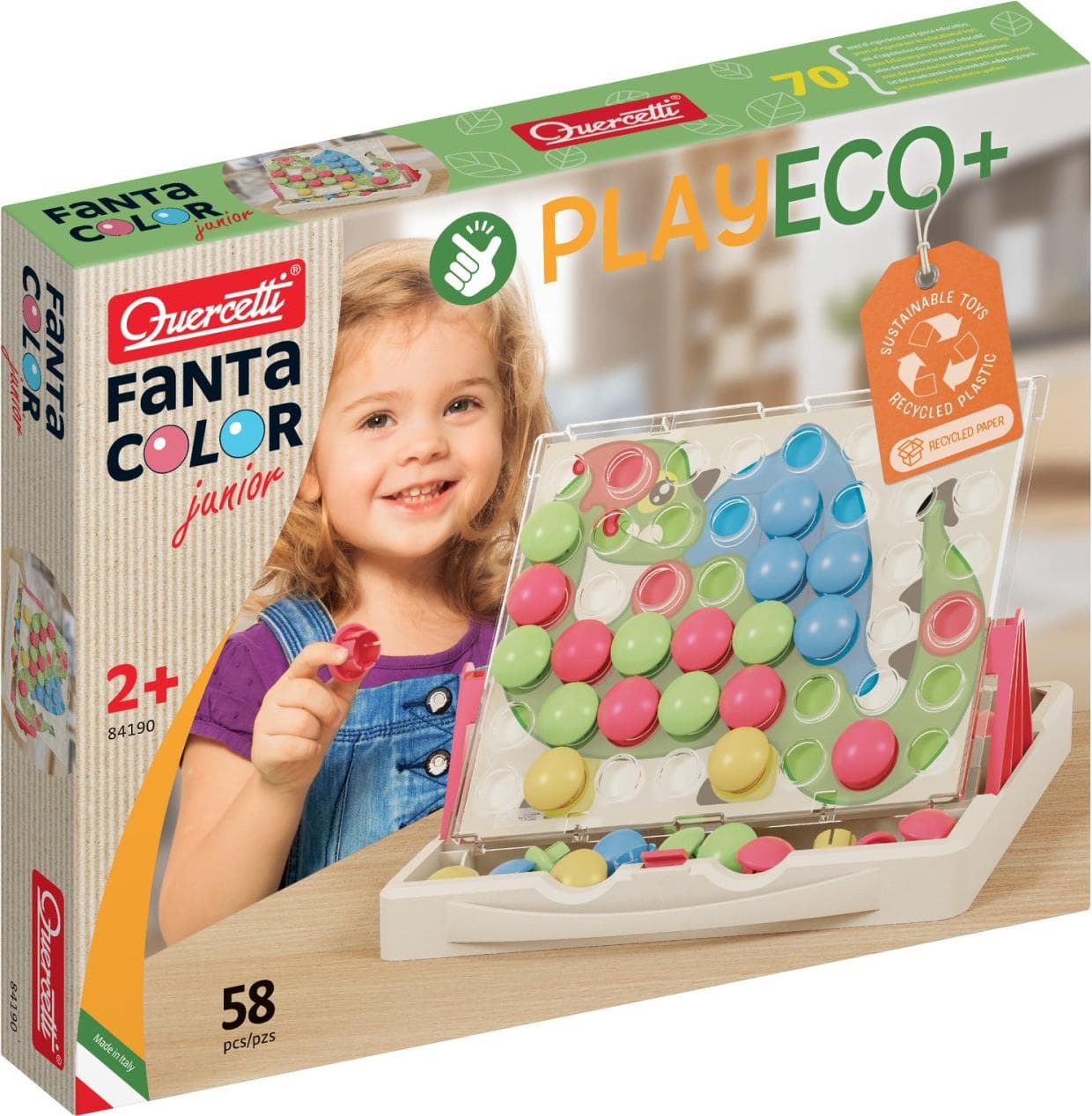 QUERCETTI Мозайка 58 части Fantacolor Junior Play Eco