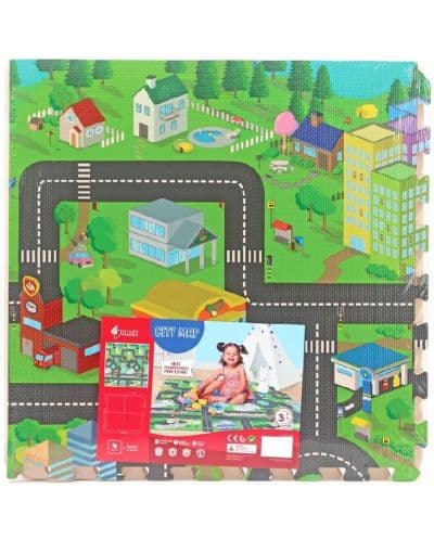 Sun Ta Toys Мек пъзел градска карта 4+8 части