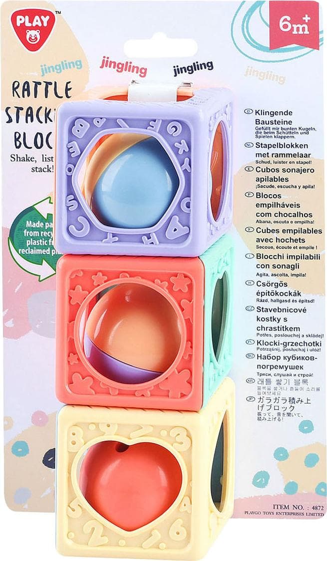 PlayGo Recycled Кубчета дрънкалки Stacking Blocks