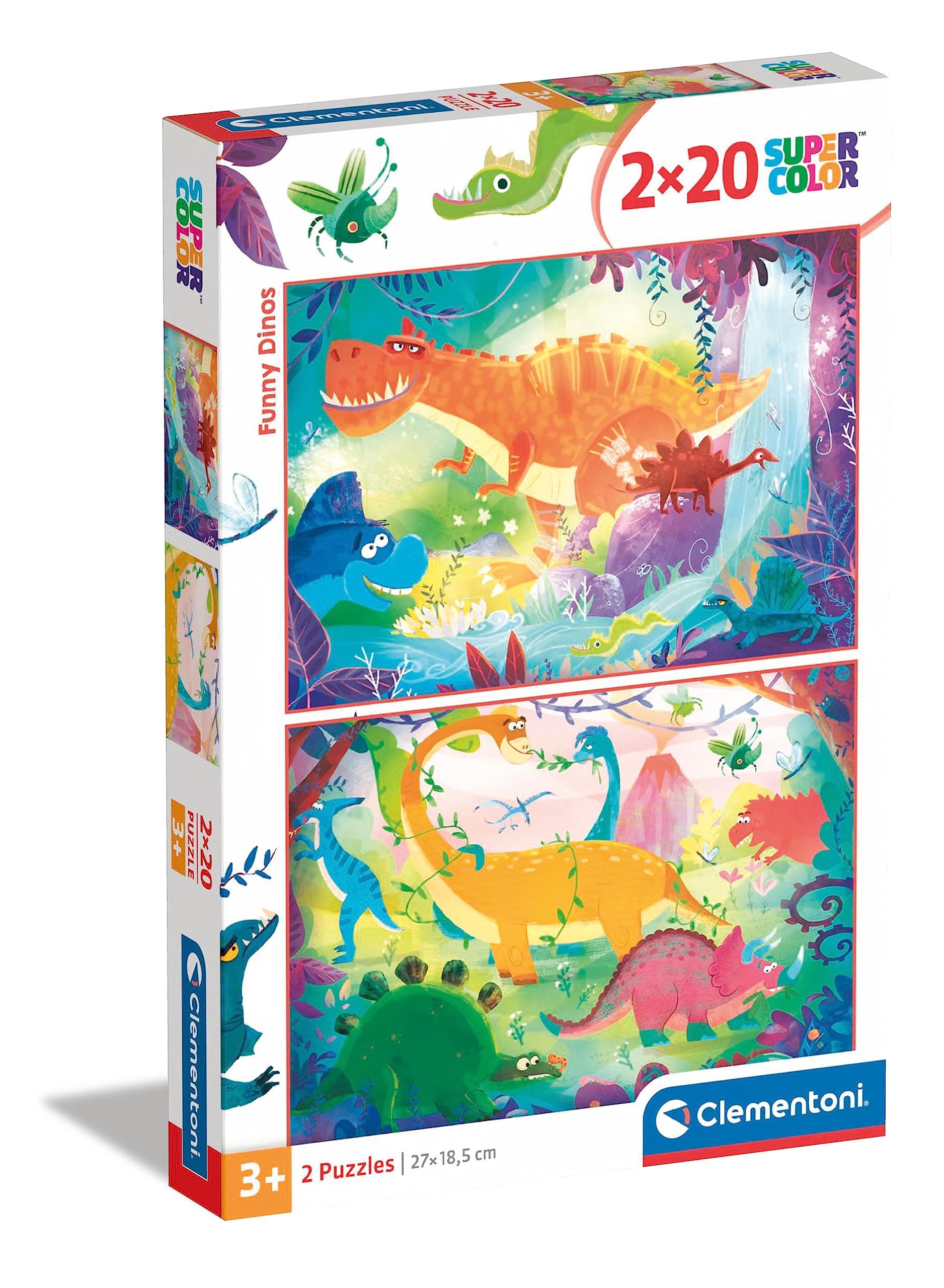 CLEMENTONI 2x20ч. Пъзел Funny Dinos