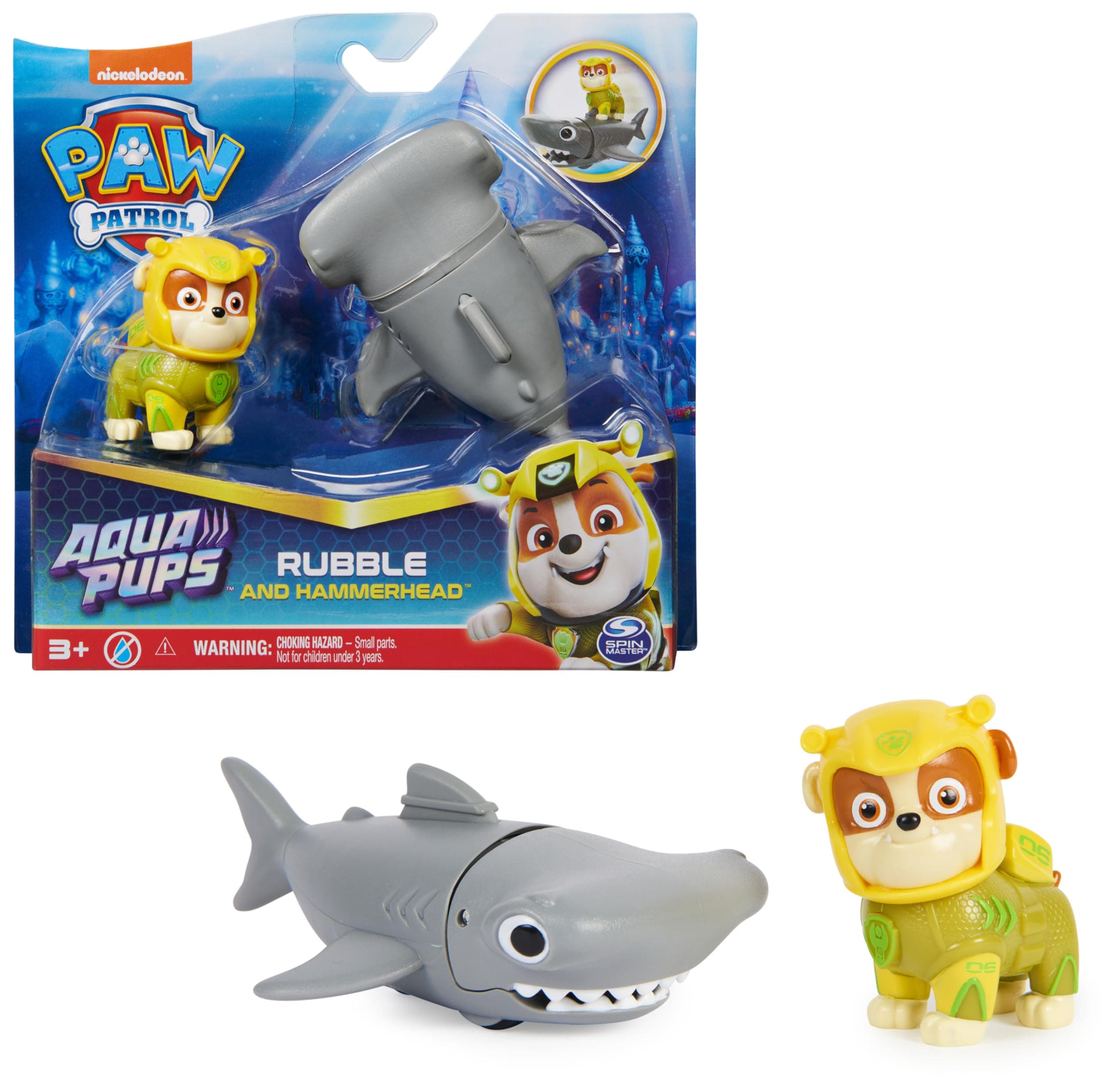 PAW PATROL Aqua Pups Фигурка Рабъл с подводен приятел чукоглава акула
