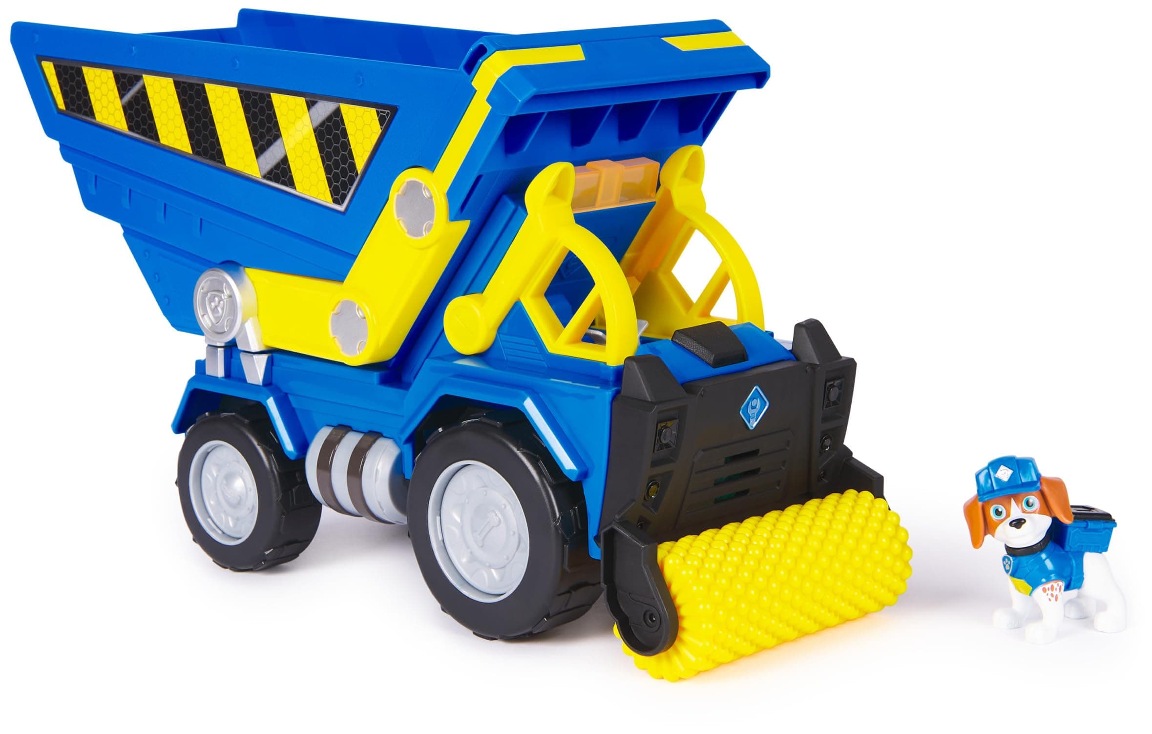 Paw Patrol Rubble and Crew Строителна машина със звукови и светлинни ефекти и кученце Уийлър