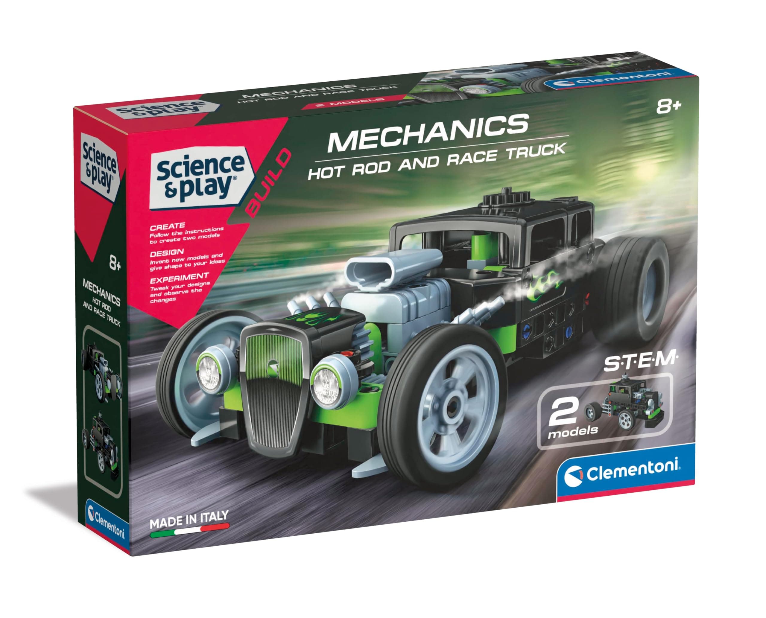 CLEMENTONI MECHANICS Конструктор Hot Rod and Race Truck