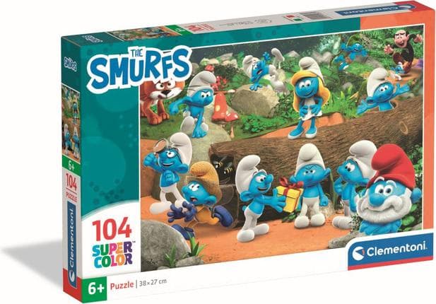 CLEMENTONI 104ч. Пъзел Smurfs