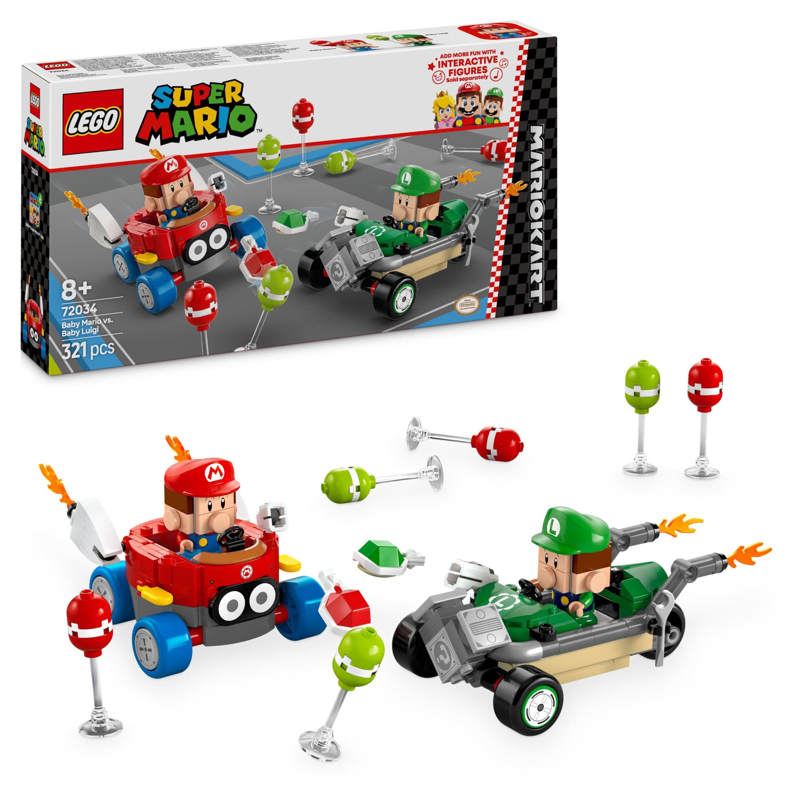 LEGO Super Mario Mario car - Baby Mario vs Baby Luigi, 72034