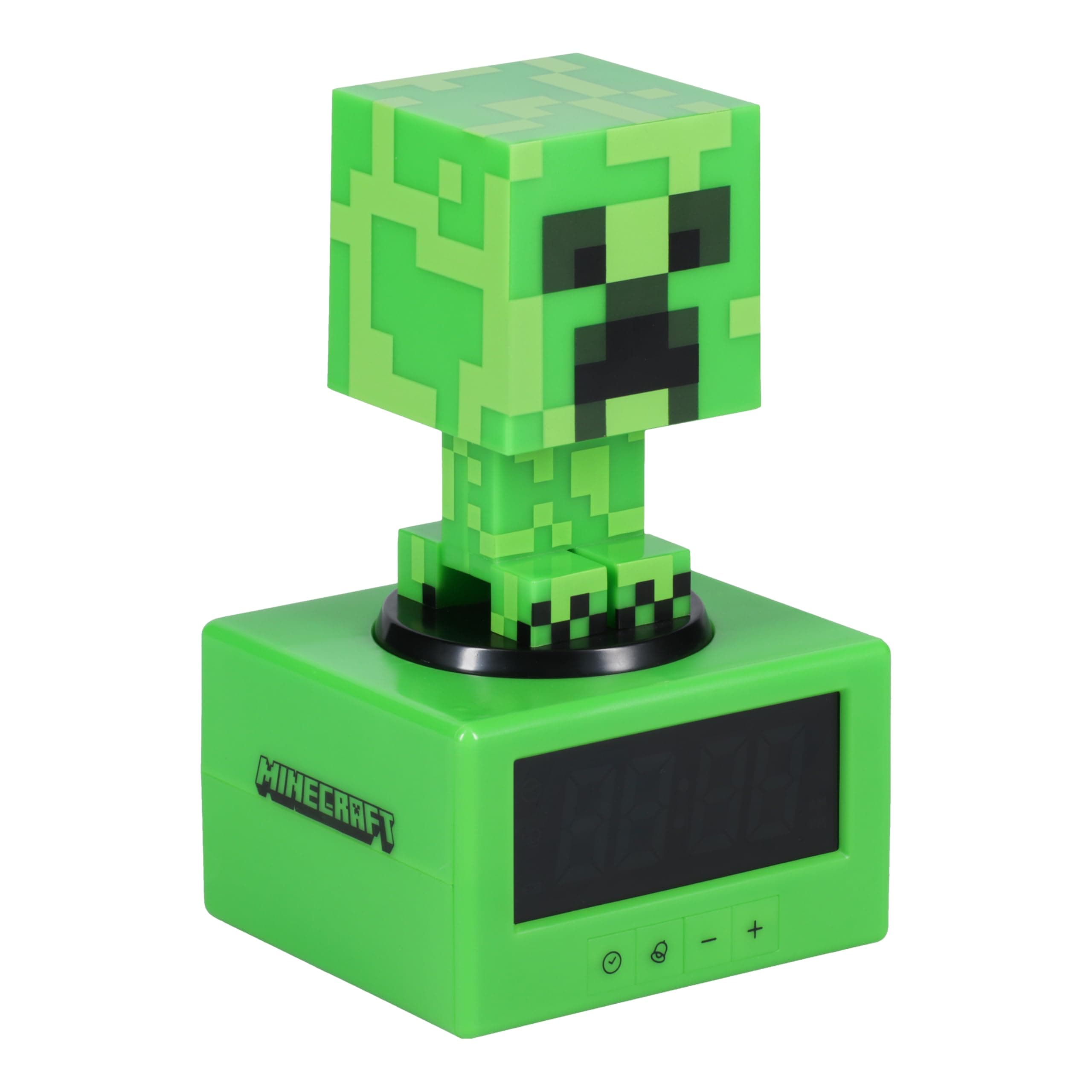Часовник с аларма Paladone: Minecraft - Creeper Icon Alarm Clock, PP11369MCFV3