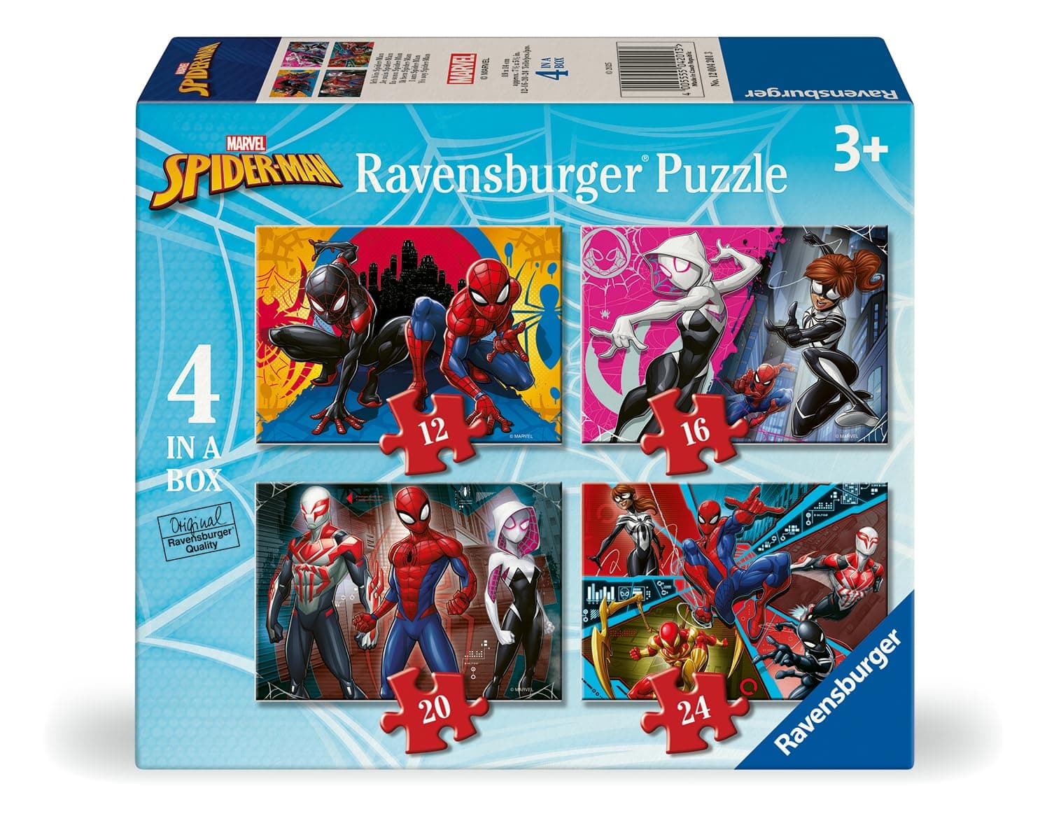 Пъзел Ravensburger 4-в-1: 12/16/20/24 ел. - Марвел Спайдър Мен