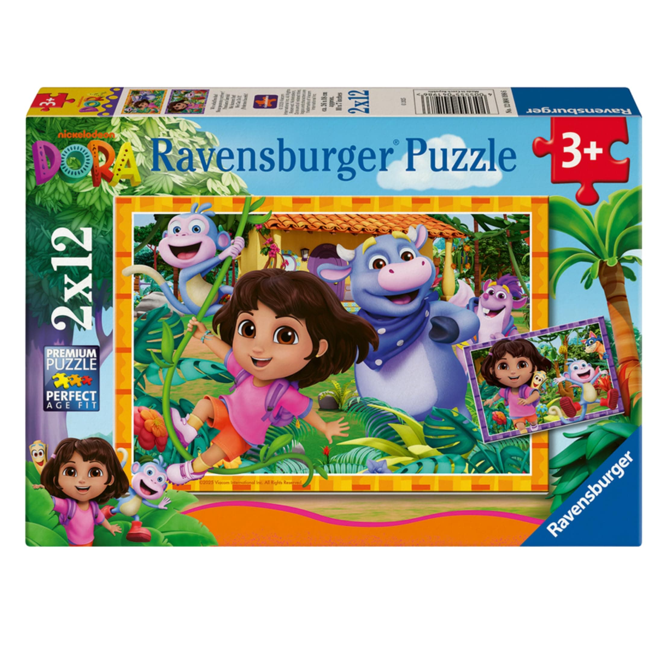 Пъзел Ravensburger 2x12 ел. - Дора изследователката