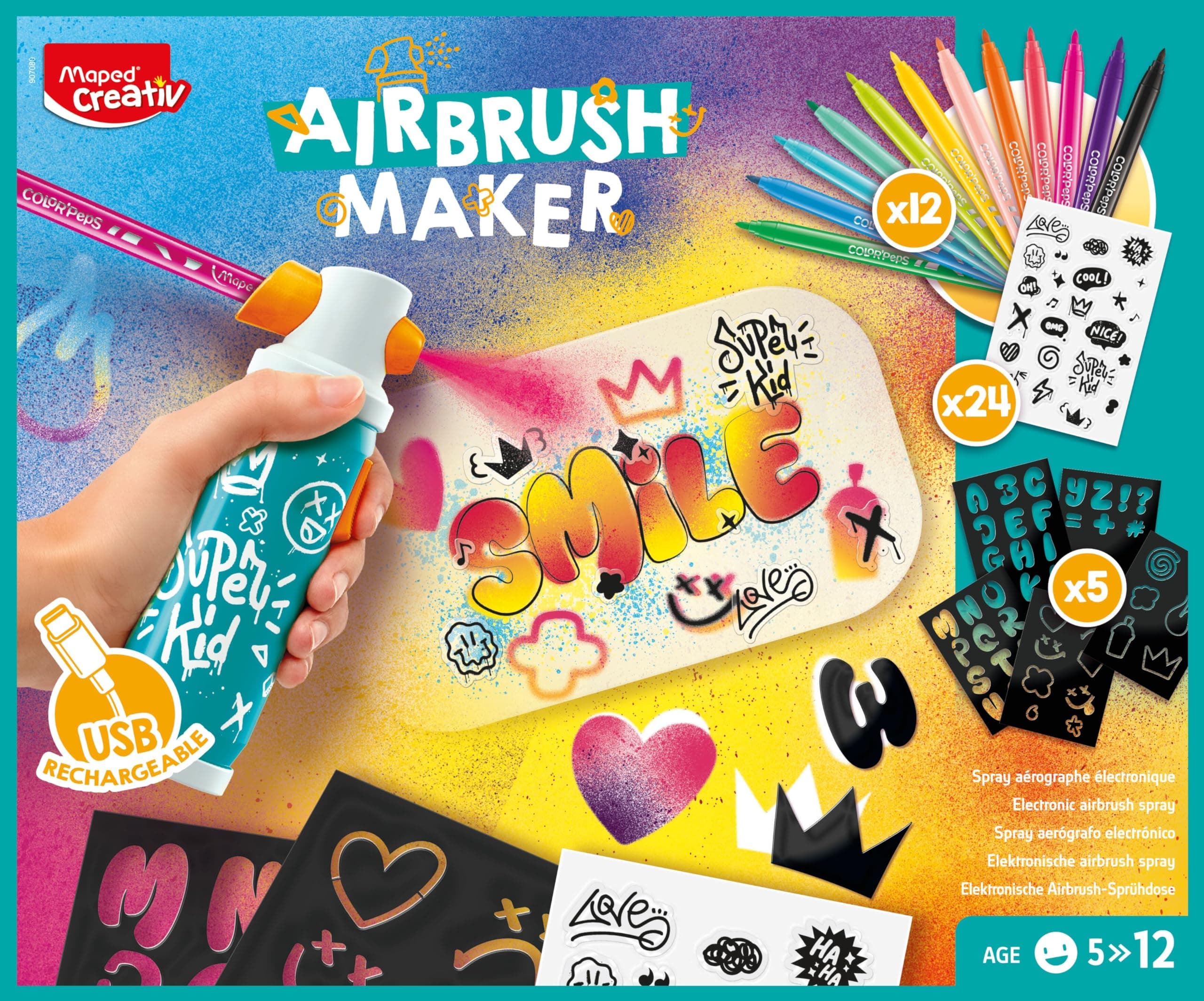 Maped - Комплект за рисуване Airbrush Maker