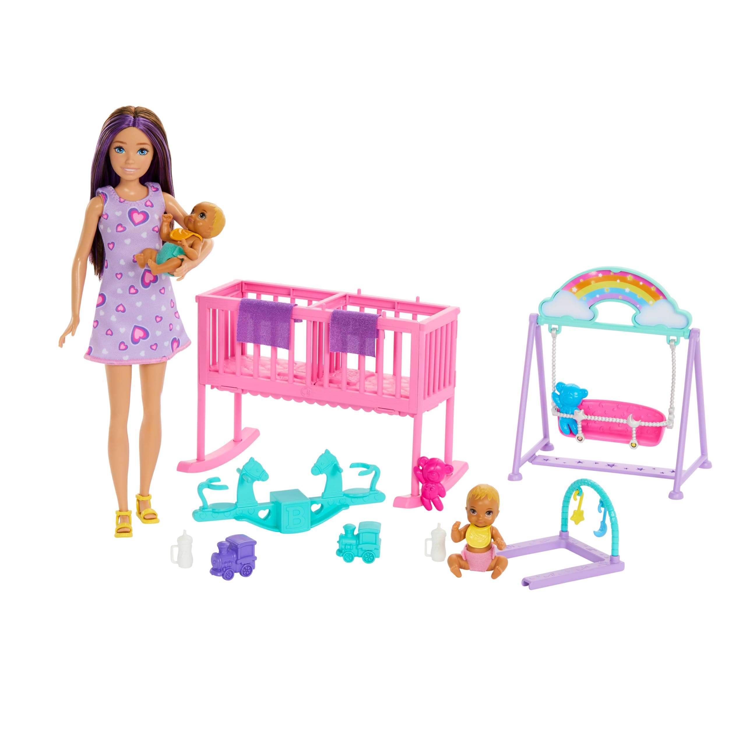 Кукла Barbie - Детегледачка Скипър с 2 близначета и аксесоари