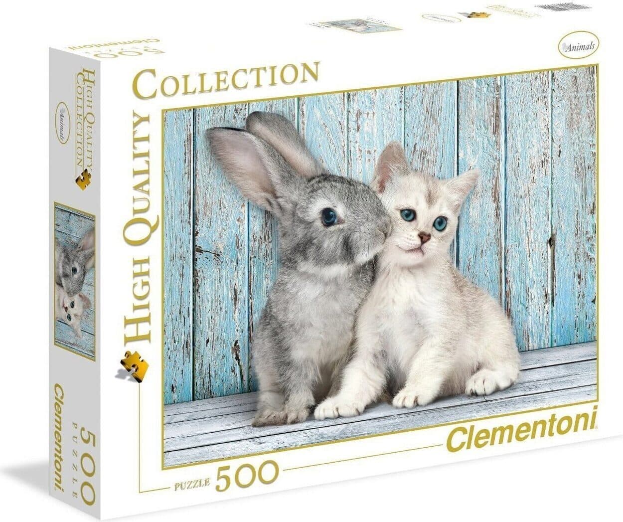 CLEMENTONI 500ч. Пъзел Коте и зайче