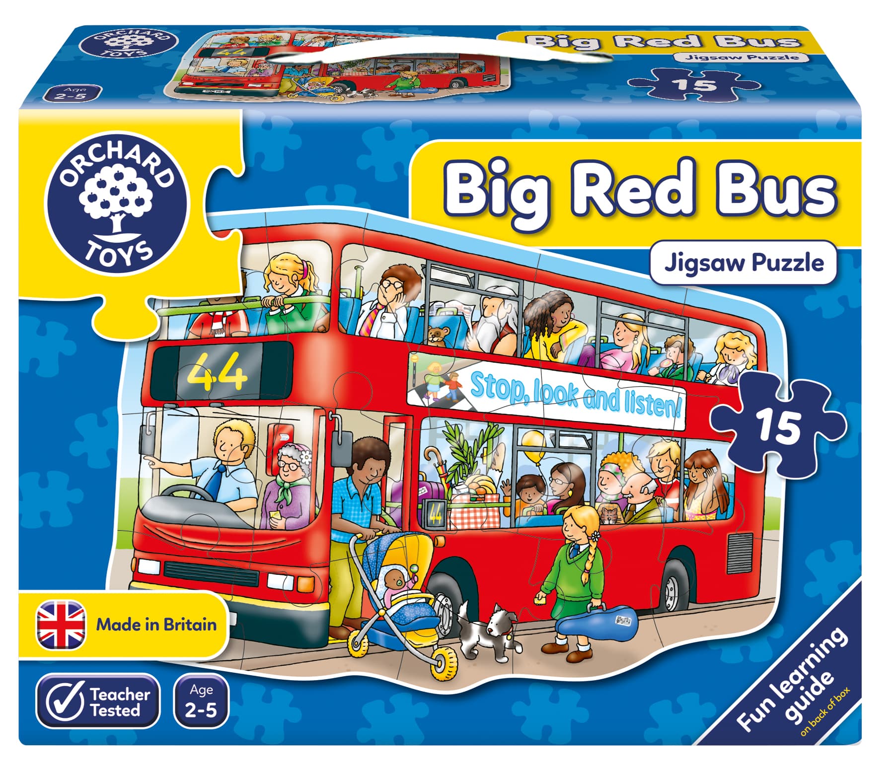 Детски пъзел, Orchard Toys, Големият червен автобус, 15 части