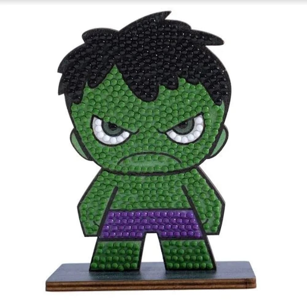 Комплект за диамантена бродерия, Craft Buddy, Crystal Art Buddies, Хълк, 7 части