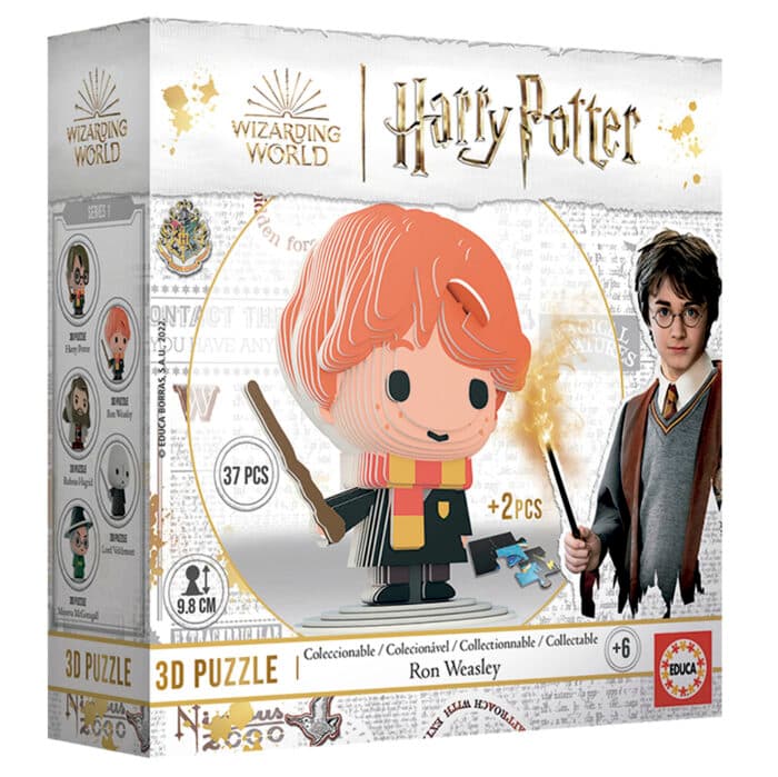 Пъзел, Educa, Мини фигурка, Рон Уизли 3D, 33 части