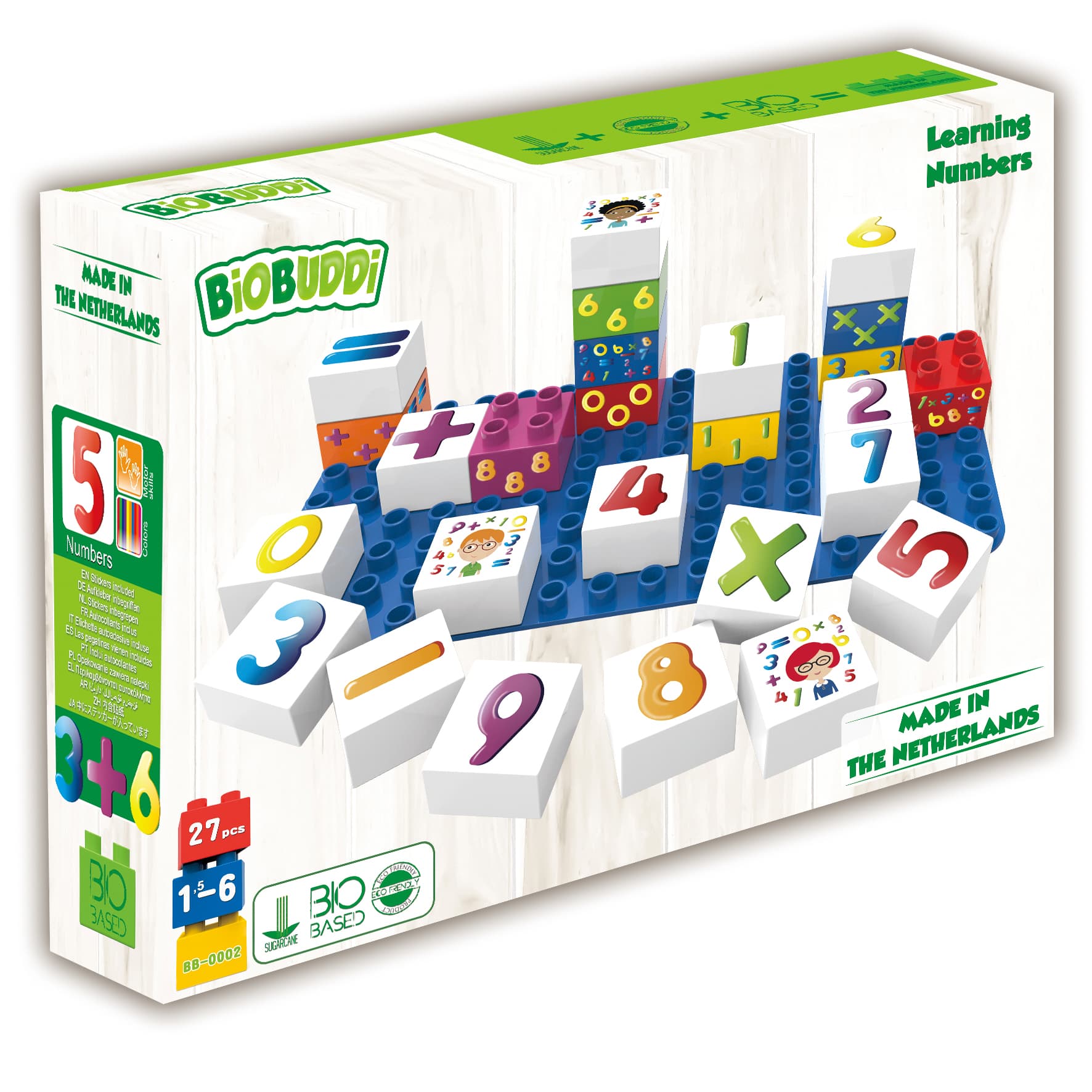 Конструктор, BioBuddi, Кубчета с цифри, 27бр.