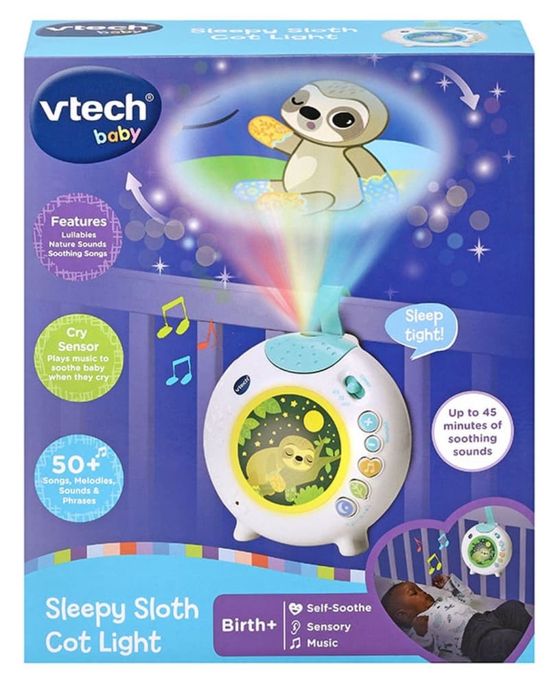 Интерактивна играчка, Vtech, Музикална лампа за сън, Ленивец