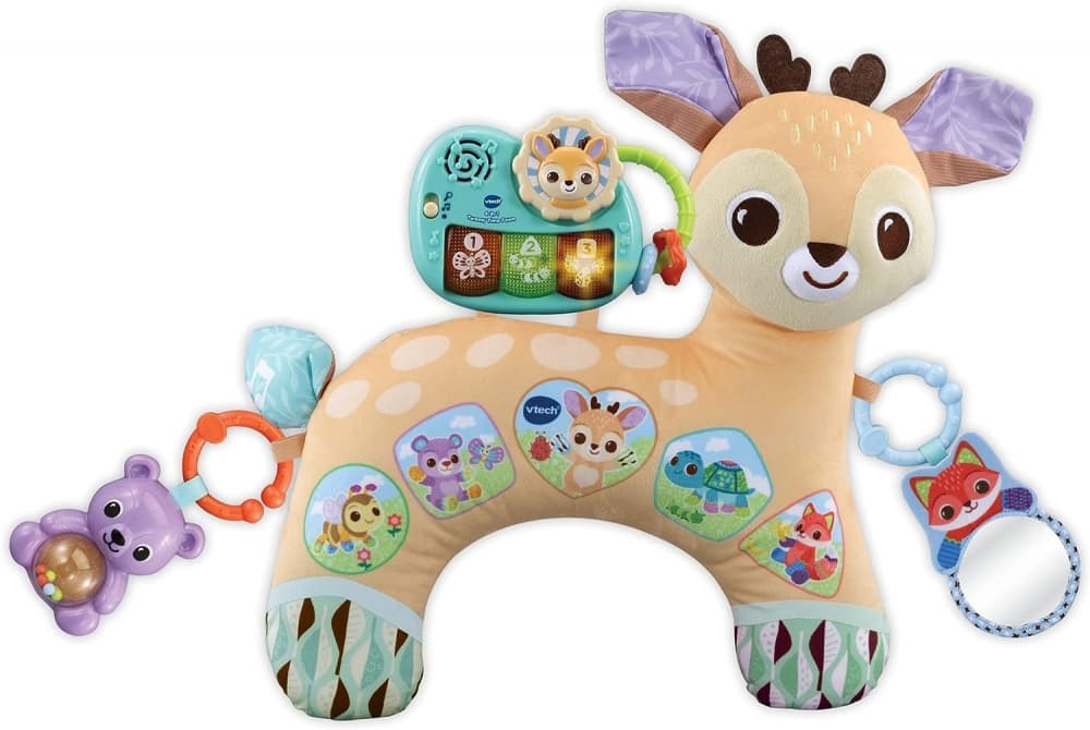 Сензорна бебешка възглавница, Vtech, Tummy Time, Еленче 4 в 1