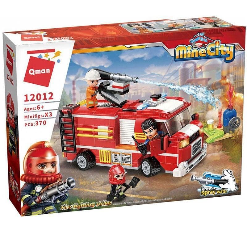 Конструктор, Qman, MineCity, Противопожарна кола, 370 части