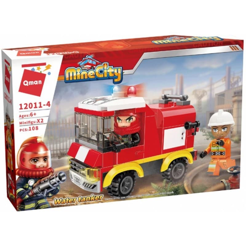 Конструктор, Qman, MineCity, Пожарна водоноска, 208 части