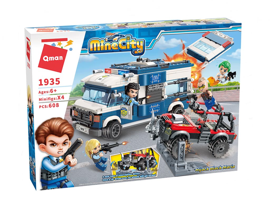 Конструктор, Qman, MineCity, Отвличане на Черната Мария, 608 части