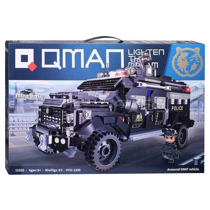 Конструктор, Qman, MineCity, Брониран камион SWAT, 1250 части