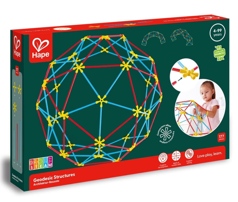 Бамбуков конструктор, Hape, Flexistix, Геодезически структури, 177 части