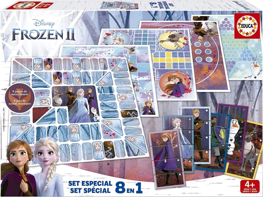 Комплект настолни игри, Educa, Frozen II, 8 броя