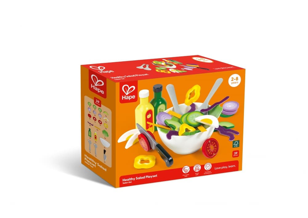 Дървен комплект, Hape, Зеленчуци, 39 части