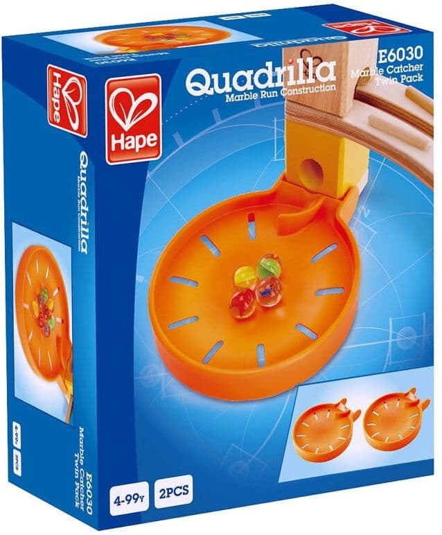 Комплект за надграждане, Hape, Quadrilla, Ловец на мраморни топчета, 2 броя