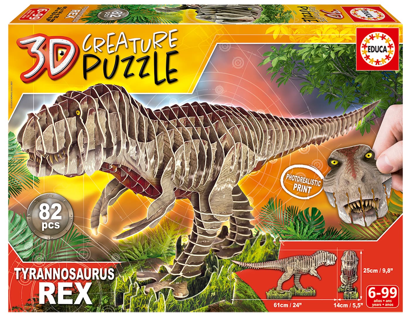 EDU19182 3D пъзел T-Rex