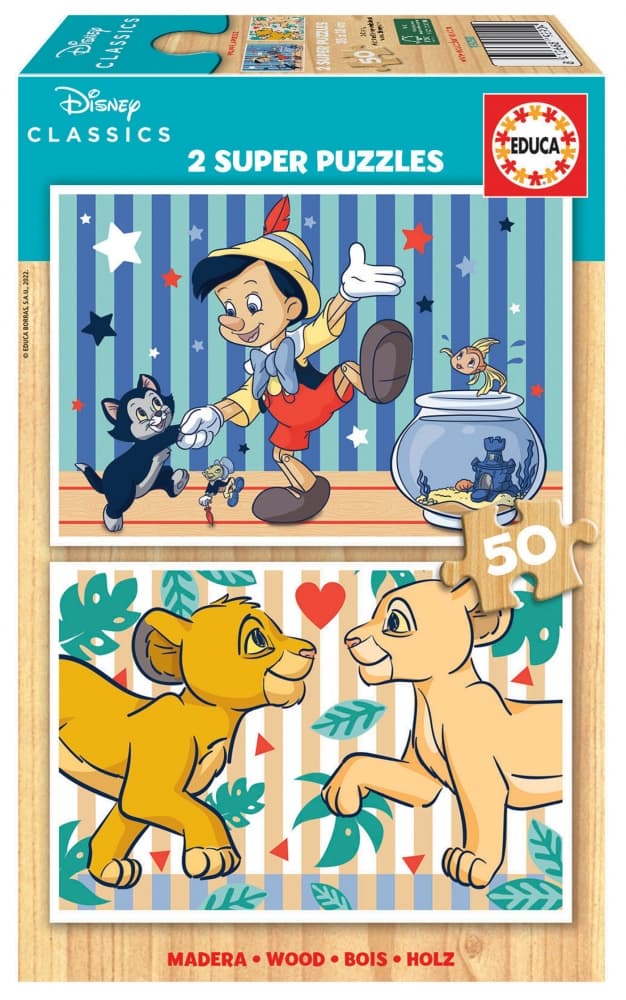 Пъзел за деца, Educa, Disney Classics, 2 × 50 части