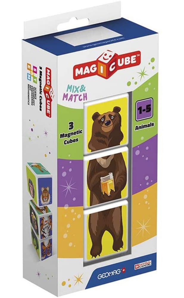 Магнитен конструктор, Geomag, Magicube, Животни, 3 части