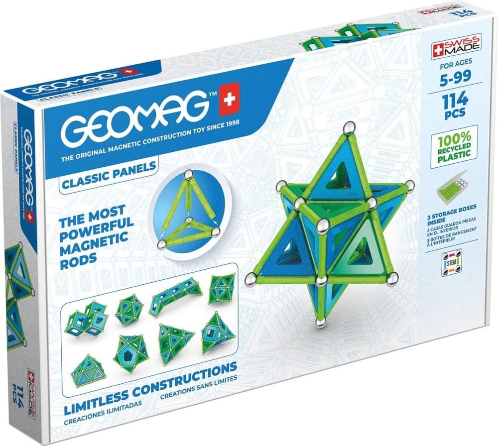 Магнитен конструктор, Geomag, Classic Panels, 114 части