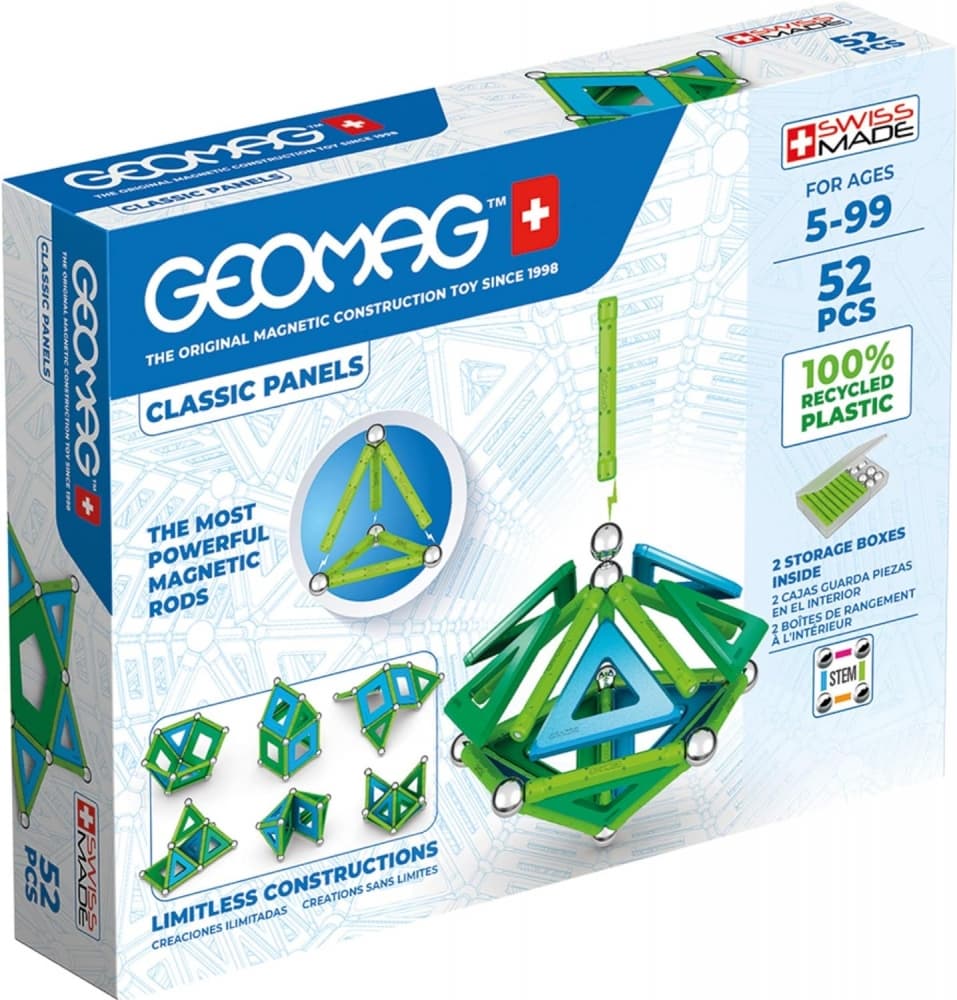 Магнитен конструктор, Geomag, Classic Panels, 52 части