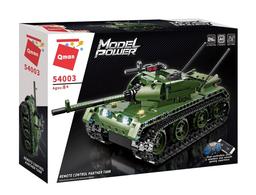 Конструктор, Qman, Model Power, Танк Пантер с RC управление, 418 части
