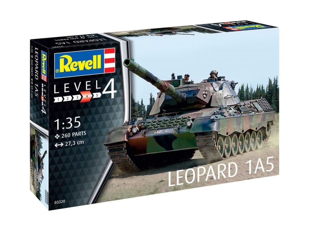 Модел за сглобяване, Revell, Танк Leopard 1A5, 260 части