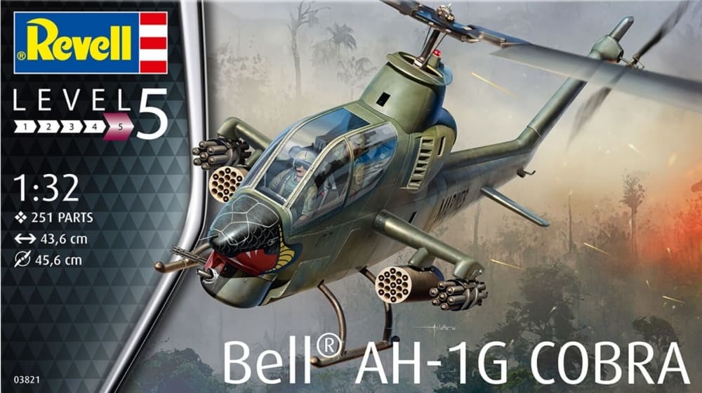 Сглобяем модел, Revell, Военен хеликоптер Bell AH-1G Cobra, 251 части
