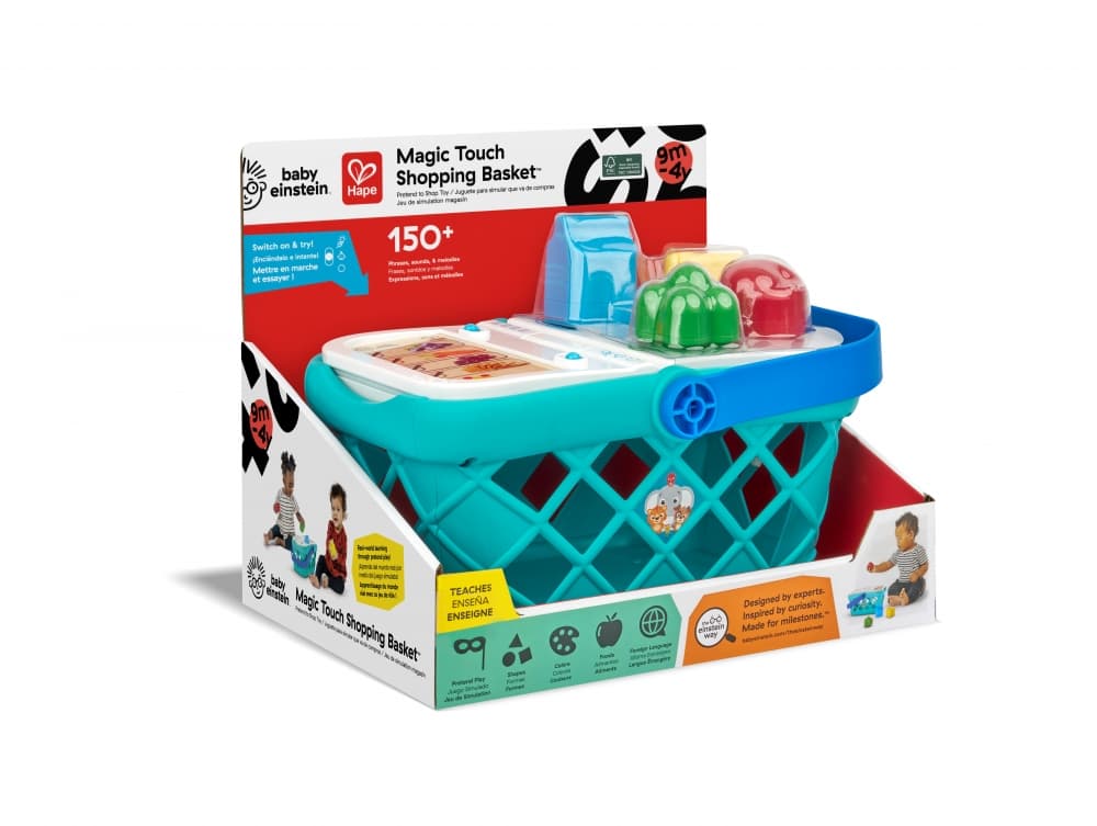 Интерактивна играчка, Hape, Baby Einstein, Пазарска кошница за сортиране, 14.3 x 26.6 x 20.2 см