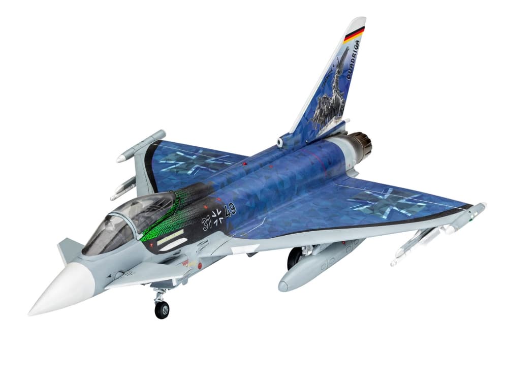 Сглобяем модел, Revell, Германски изтребител Eurofighter, Luftwaffe 2020 Quadriga, 85 части