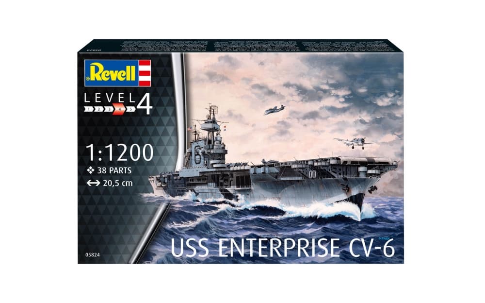 Сглобяем модел, Revell, Американски самолетоносач USS Enterprise CV-6, 38 части