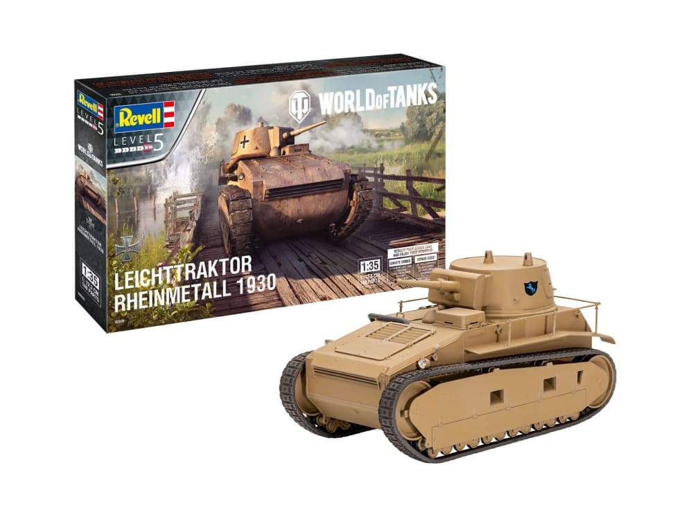 Сглобяем модел, Revell, World of Tanks, Leichttraktor Rheinmetall 1930, 189 части