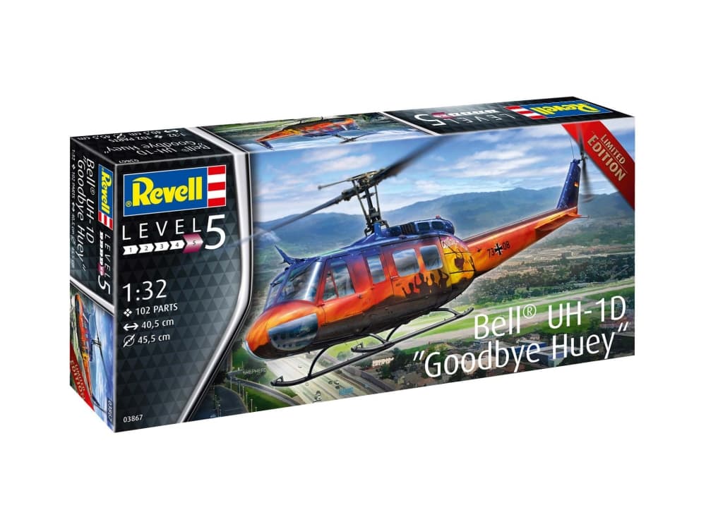Сглобяем модел, Revell, Bell UH-1D Сбогом Хюи, 102 части