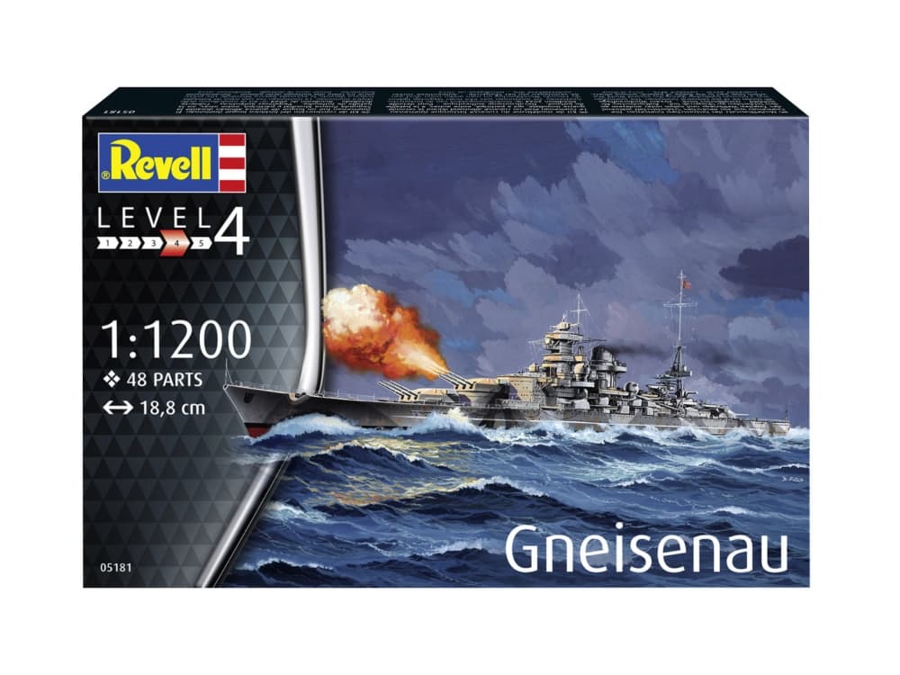 Сглобяем модел, Revell, Боен кораб Гнайзенау, 48 части