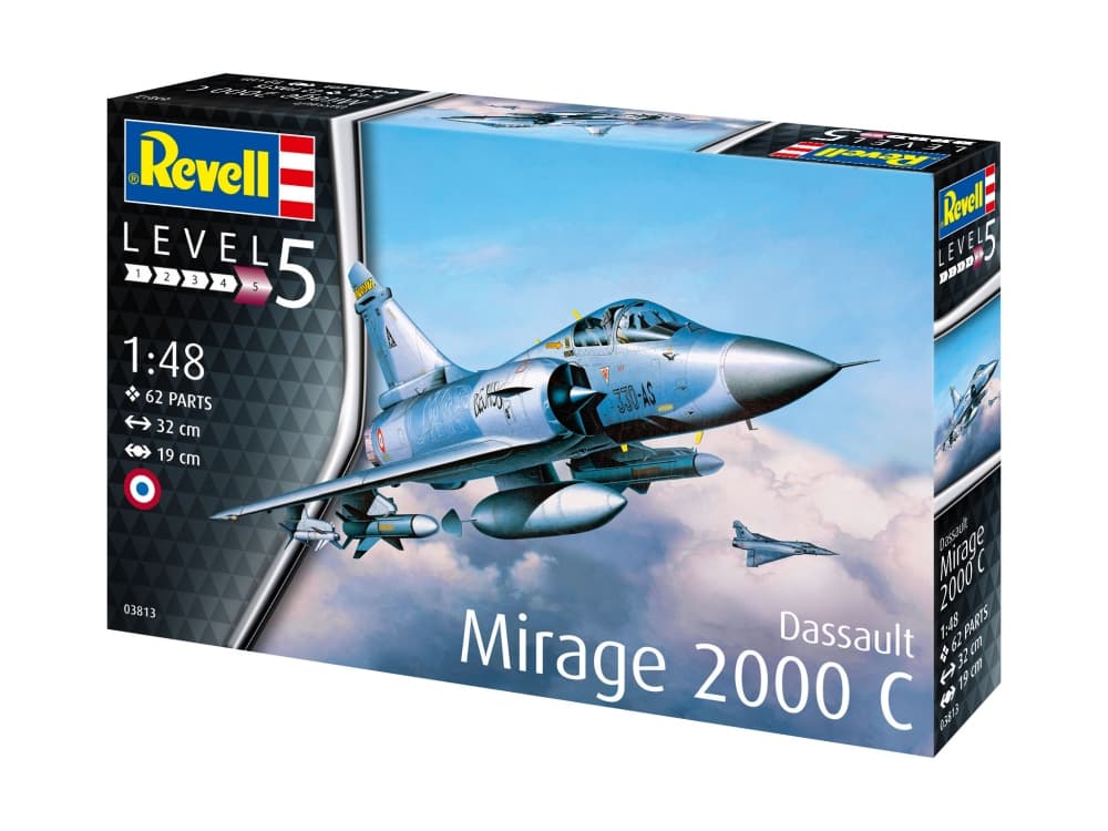 Сглобяем модел, Revell, Dassault Mirage 2000C, 62 части