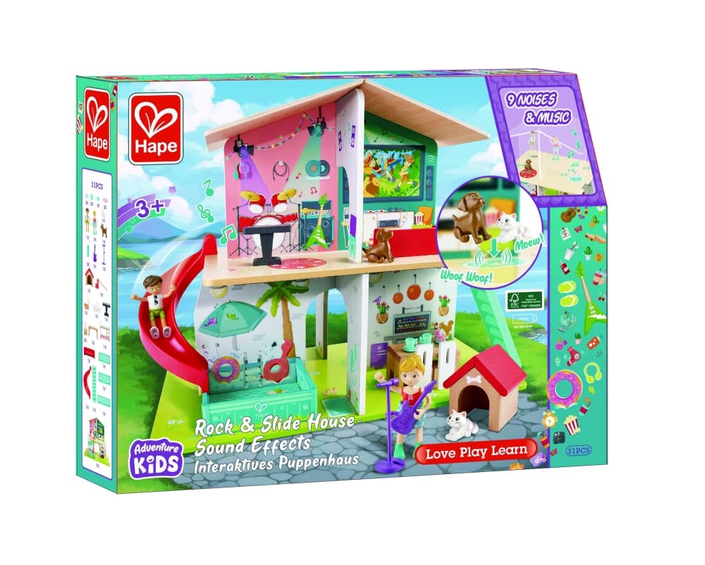 Дървена музикална къща, Hape, С обзавеждане, 31 части