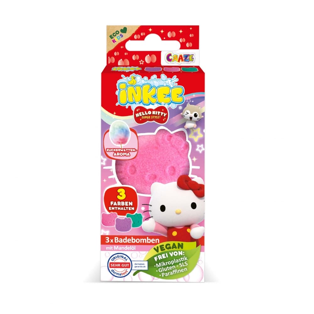 Комплект ефервесцентни бомбички за баня, Craze, Hello Kitty, 3 броя