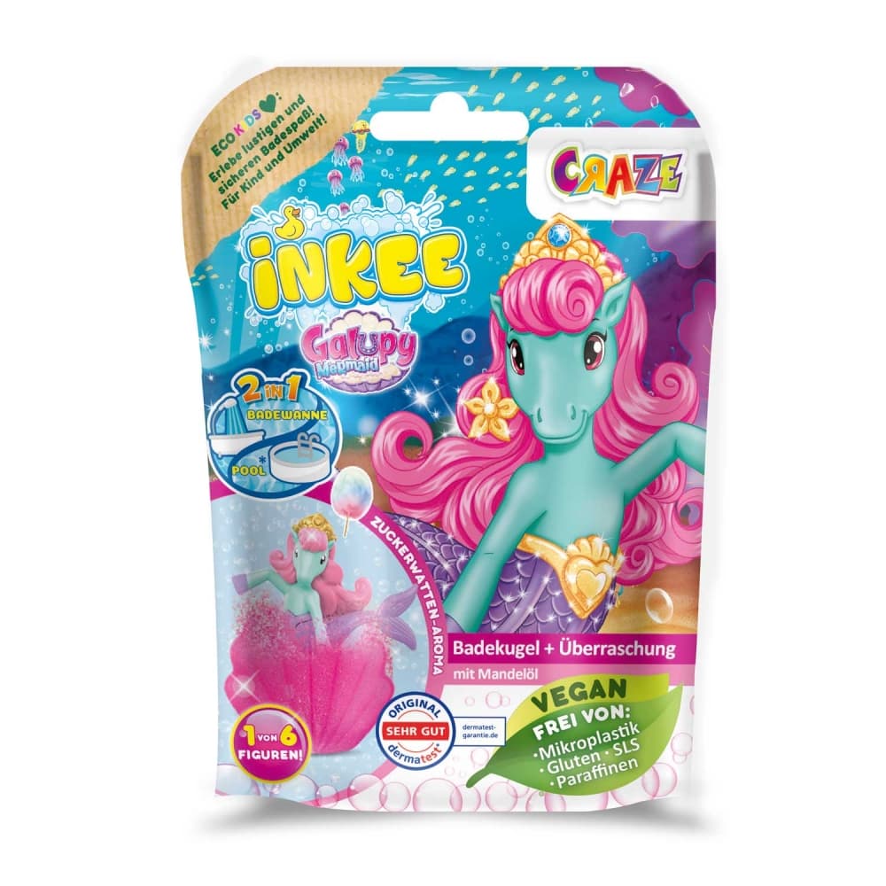 Ефервесцентна бомбичка за баня, Craze, Galupy Mermaid изненада, 100 гр